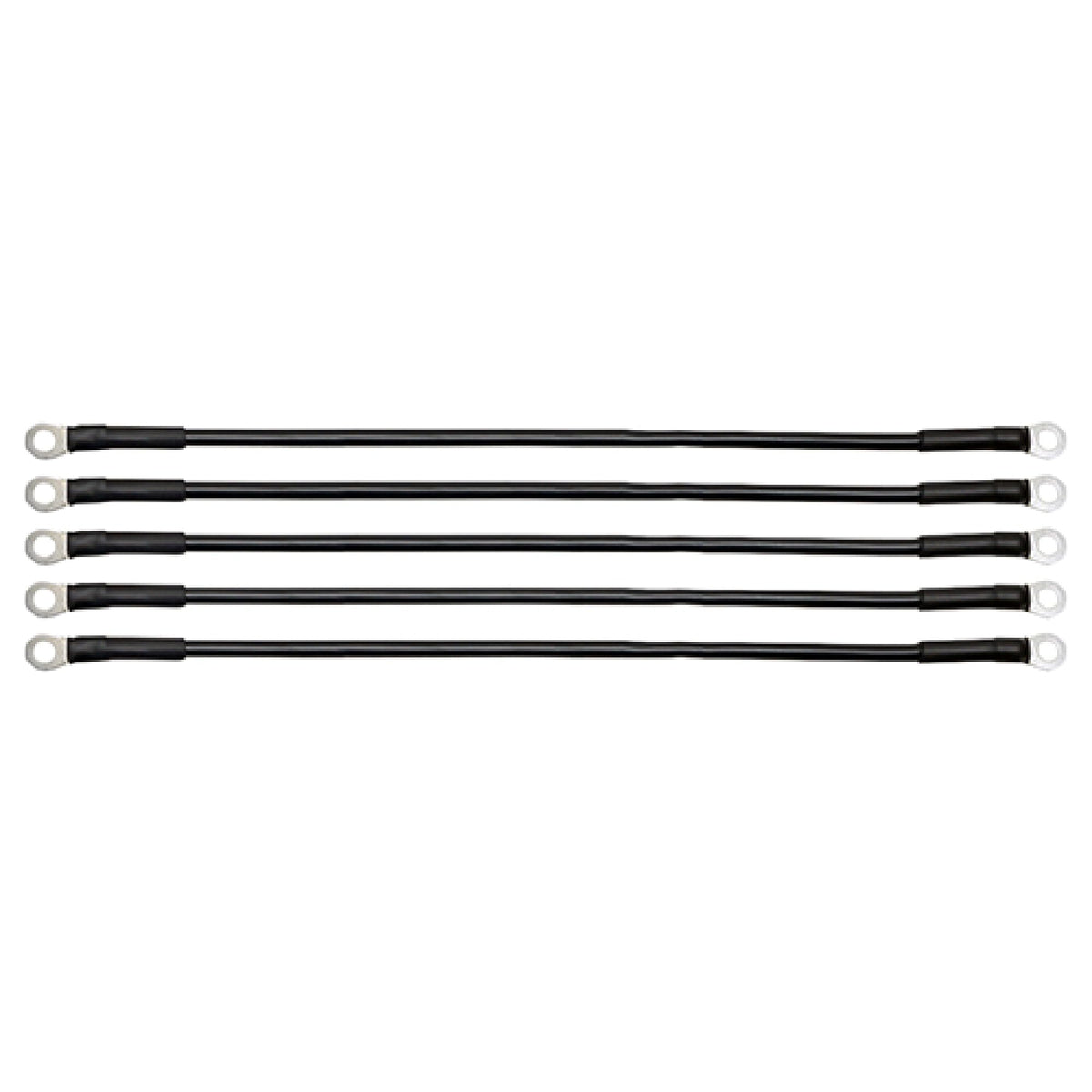 Red Hawk BAT-1013-5 battery cables pack, front view, durable 16 inch 6 gauge wiring.
