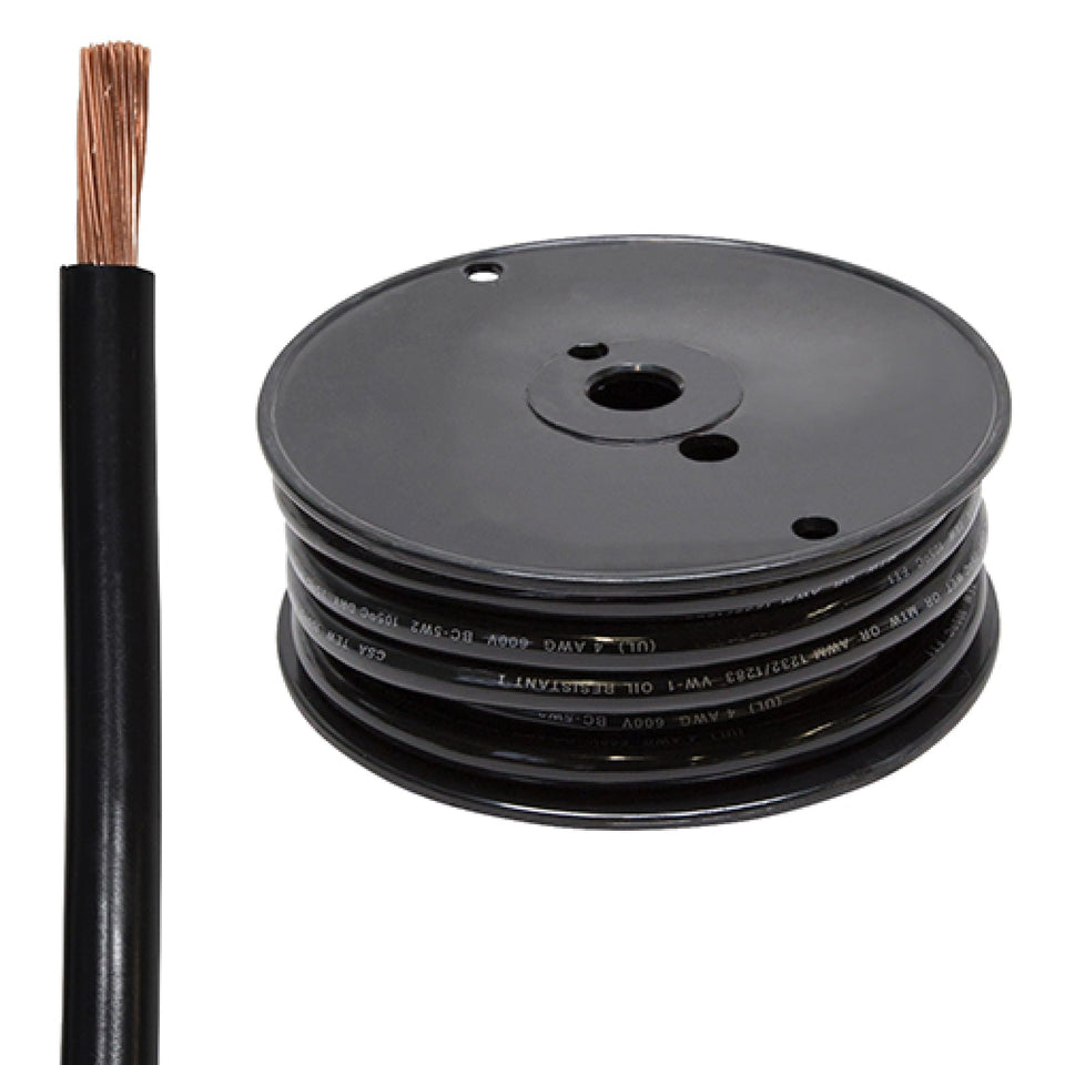Red Hawk BAT-2001-25 battery cable 25ft with flexible 4-gauge conductors for golf carts.