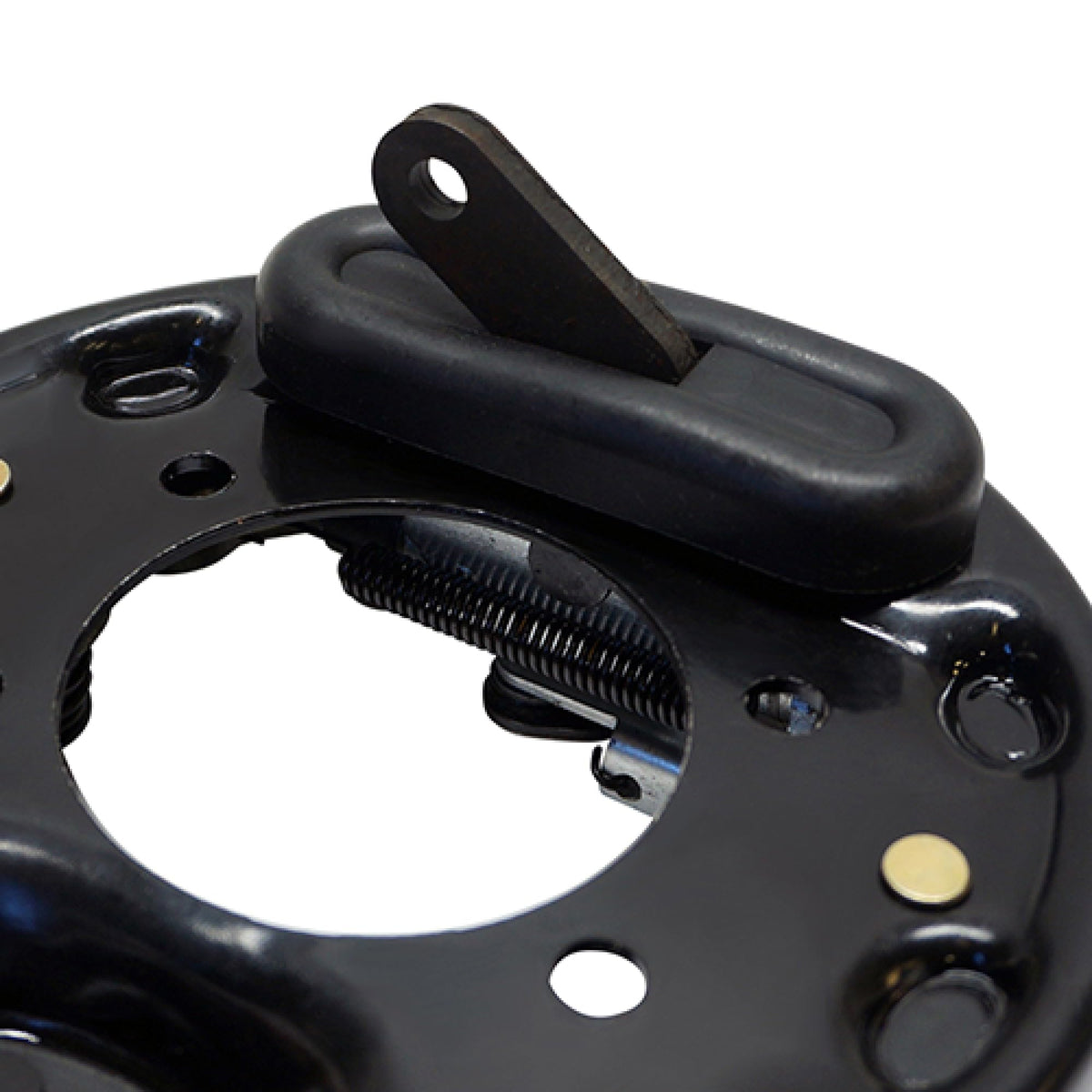 Red Hawk BRK-010 brake assembly mount holes close-up for secure installation.