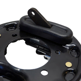 Red Hawk BRK-010 brake assembly mount holes close-up for secure installation.