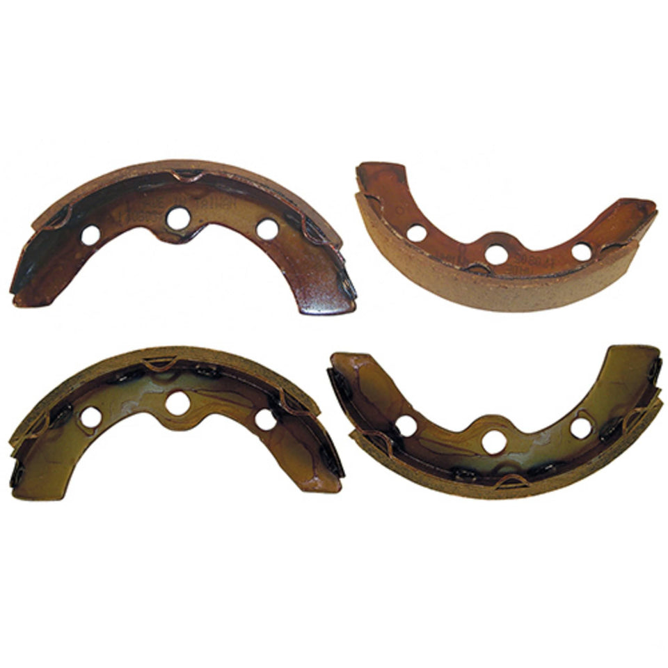 Red Hawk BRK-017 brake shoes for Club Car, EZ-GO, Yamaha improve braking reliability.