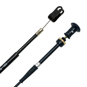 Red Hawk CBL-010 choke cable for Yamaha G2, G8, G9 and G11 carts, in-place fitment detail