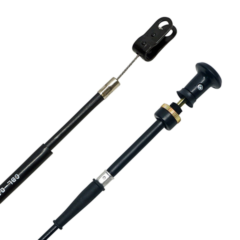 Red Hawk CBL-010 choke cable for Yamaha G2, G8, G9 and G11 carts, in-place fitment detail