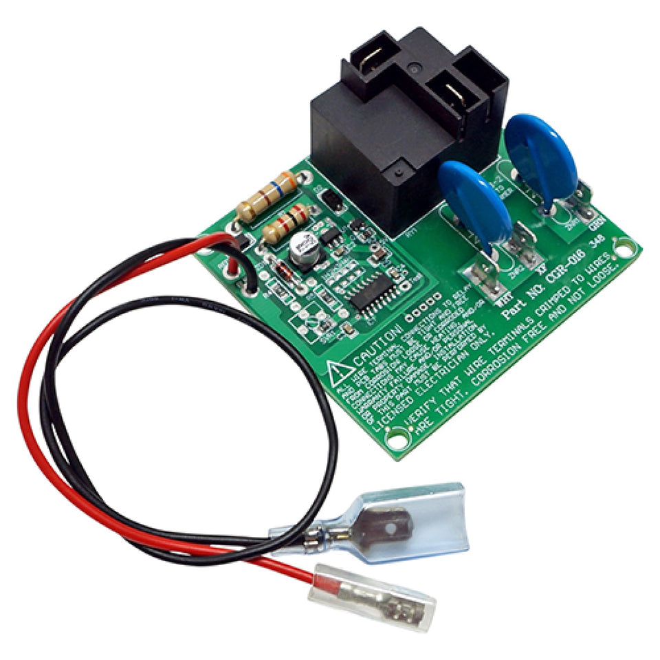Red Hawk CGR-016 charger board front view, reliable replacement for EZ-GO Powerwise carts.