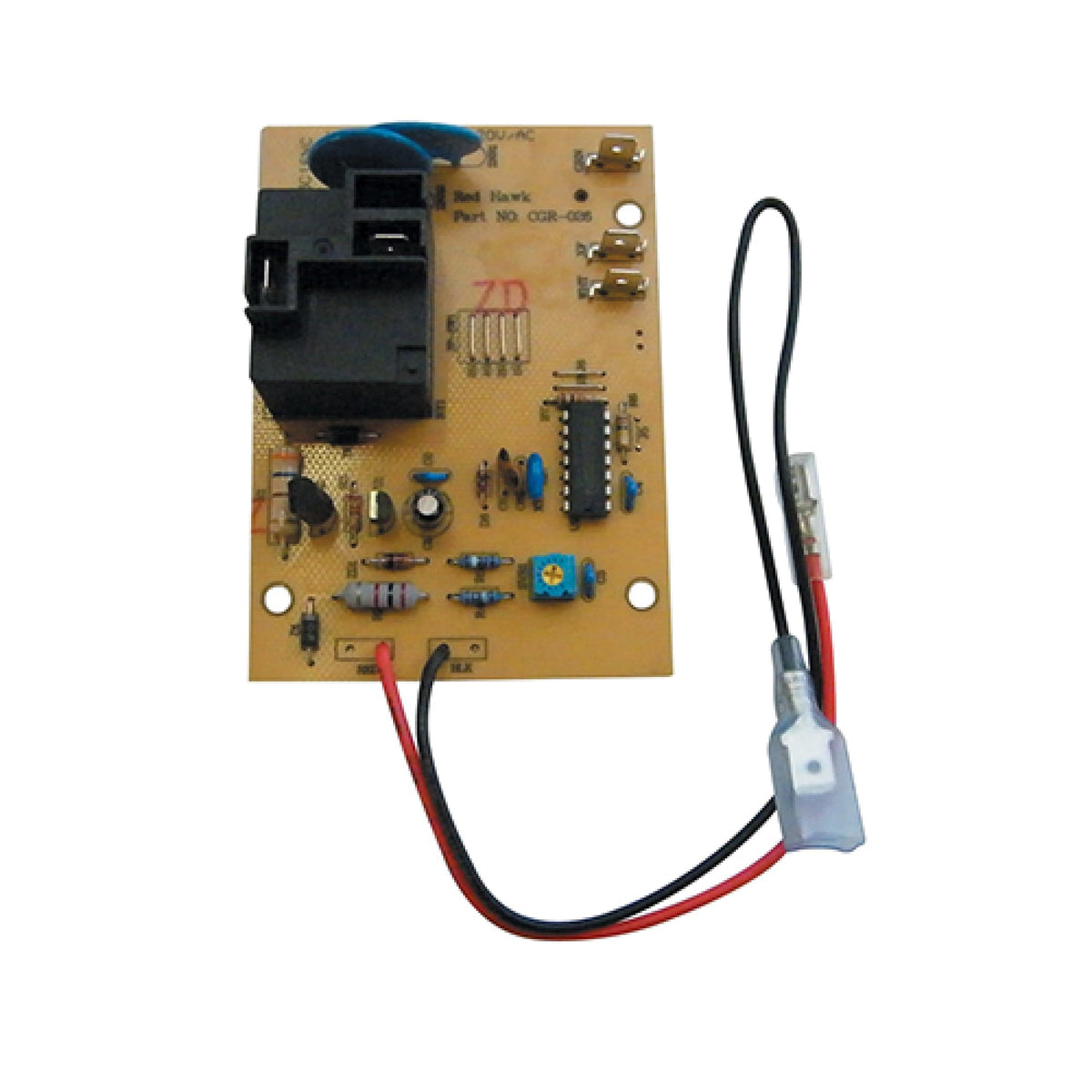 red hawk cgr-026 charger board front angle highlights reliable connectors for easy charging