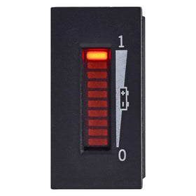 Red Hawk CGR-107 charge meter on golf cart dash with clear LED indicators