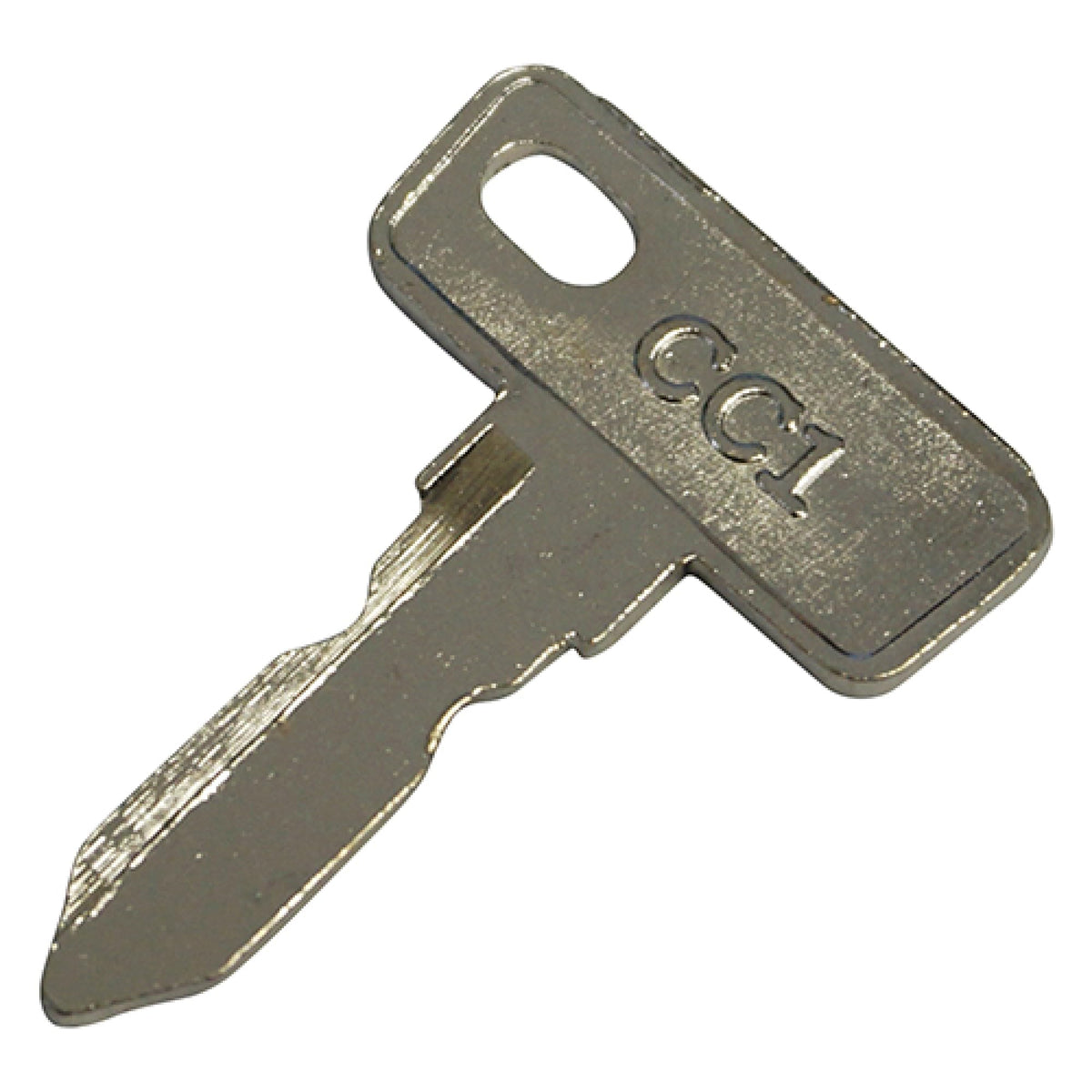 Red Hawk KEY-CC1 front view key set for Club Car, a straightforward replacement.