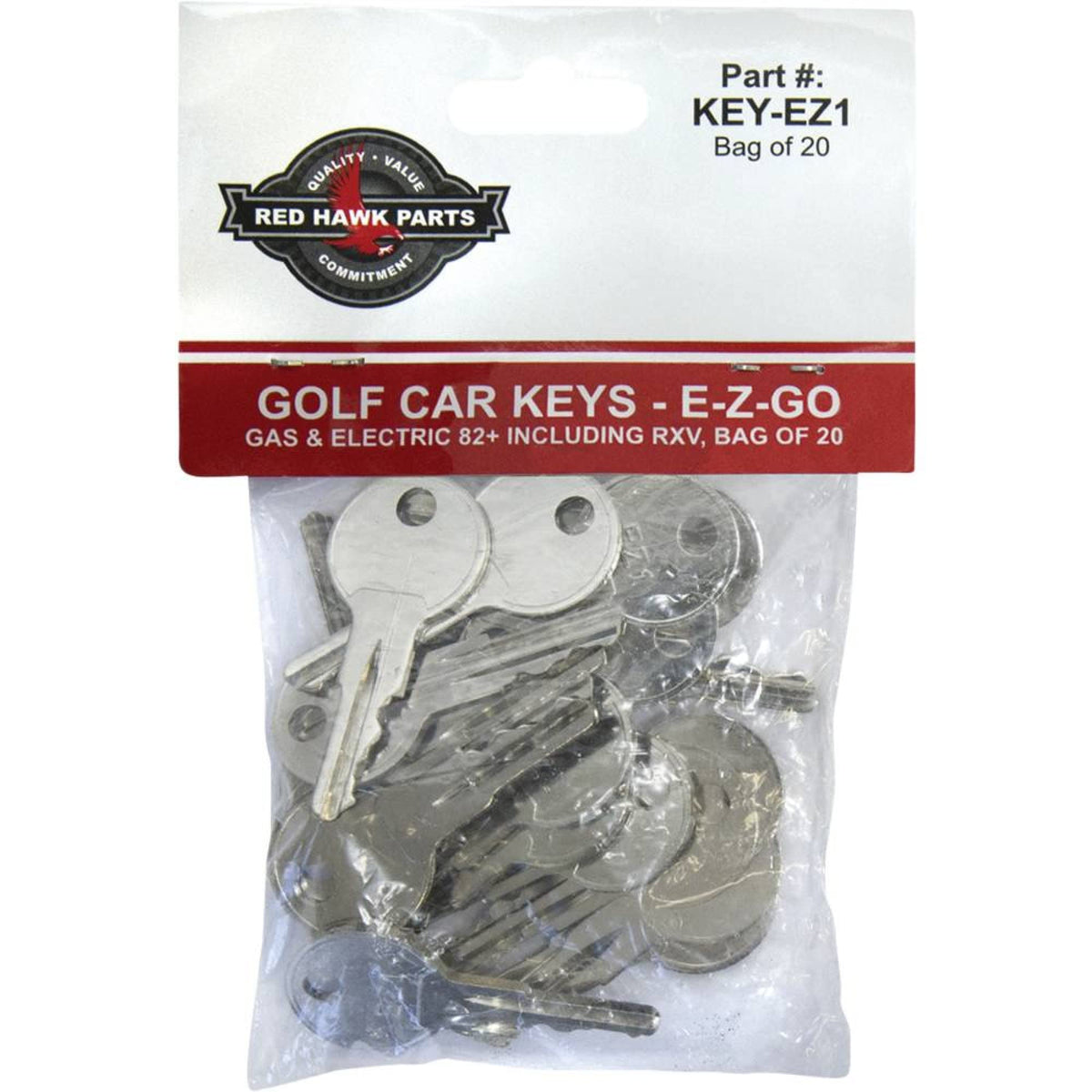Red Hawk Key-EZ1 ignition keys with dash view showing simple installation