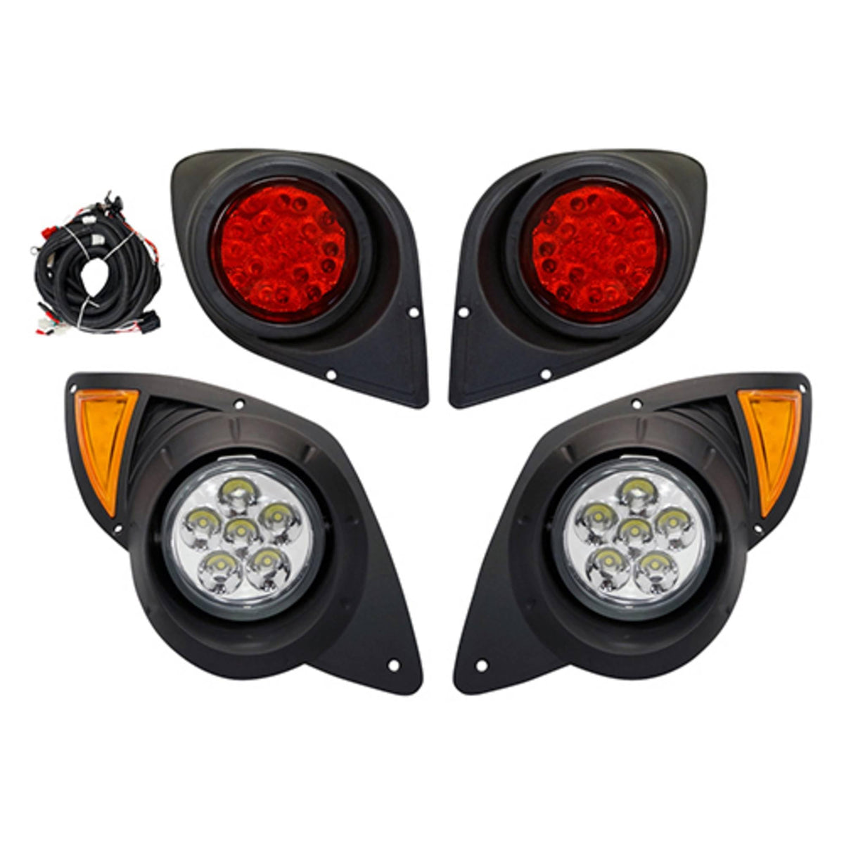 Red Hawk LGT-307L headlights for Yamaha Drive boost nighttime visibility.