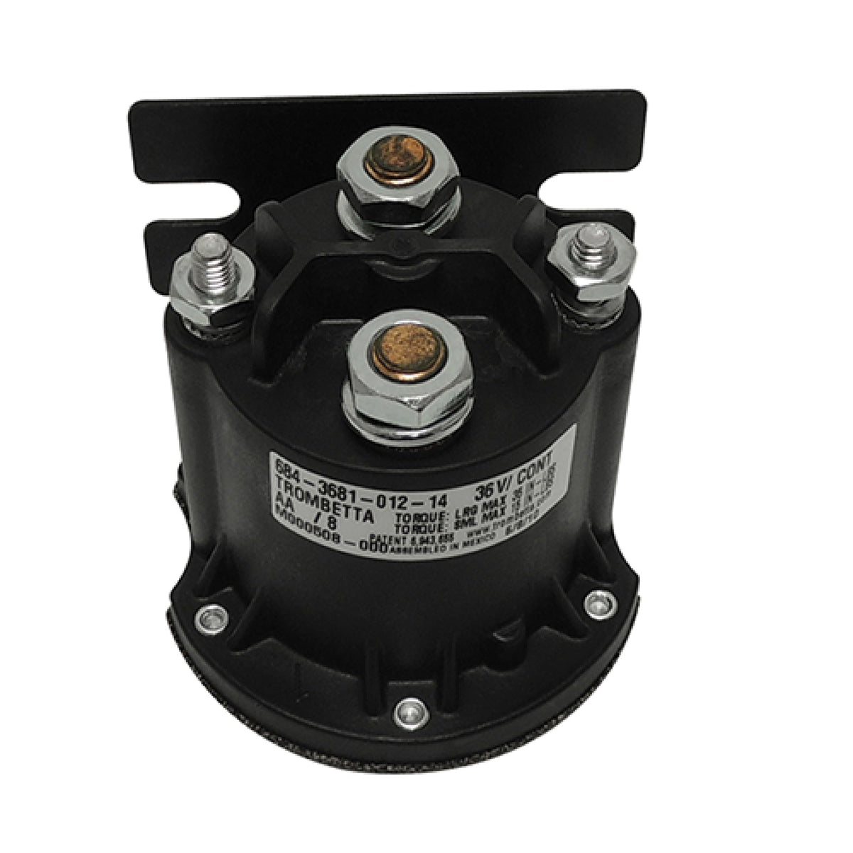 Red Hawk SOL-1019 solenoid front view for EZ-GO RXV with Danaher controller, reliable cart repair.