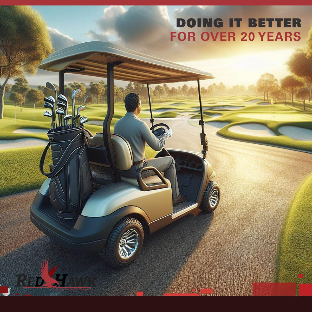 Red Hawk STR-030 steering joint installed on DS Club Car demonstrates easy installation