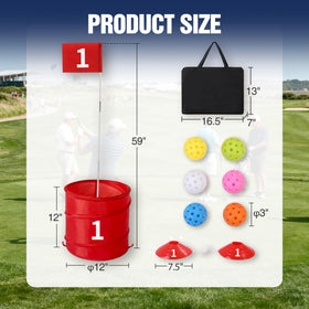 RedSwing Bucketgolf Game folded setup shows quick, portable play anywhere.