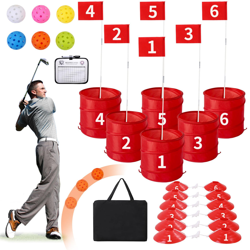 RedSwing Bucketgolf Game packaging ready for outdoor fun and easy setup.