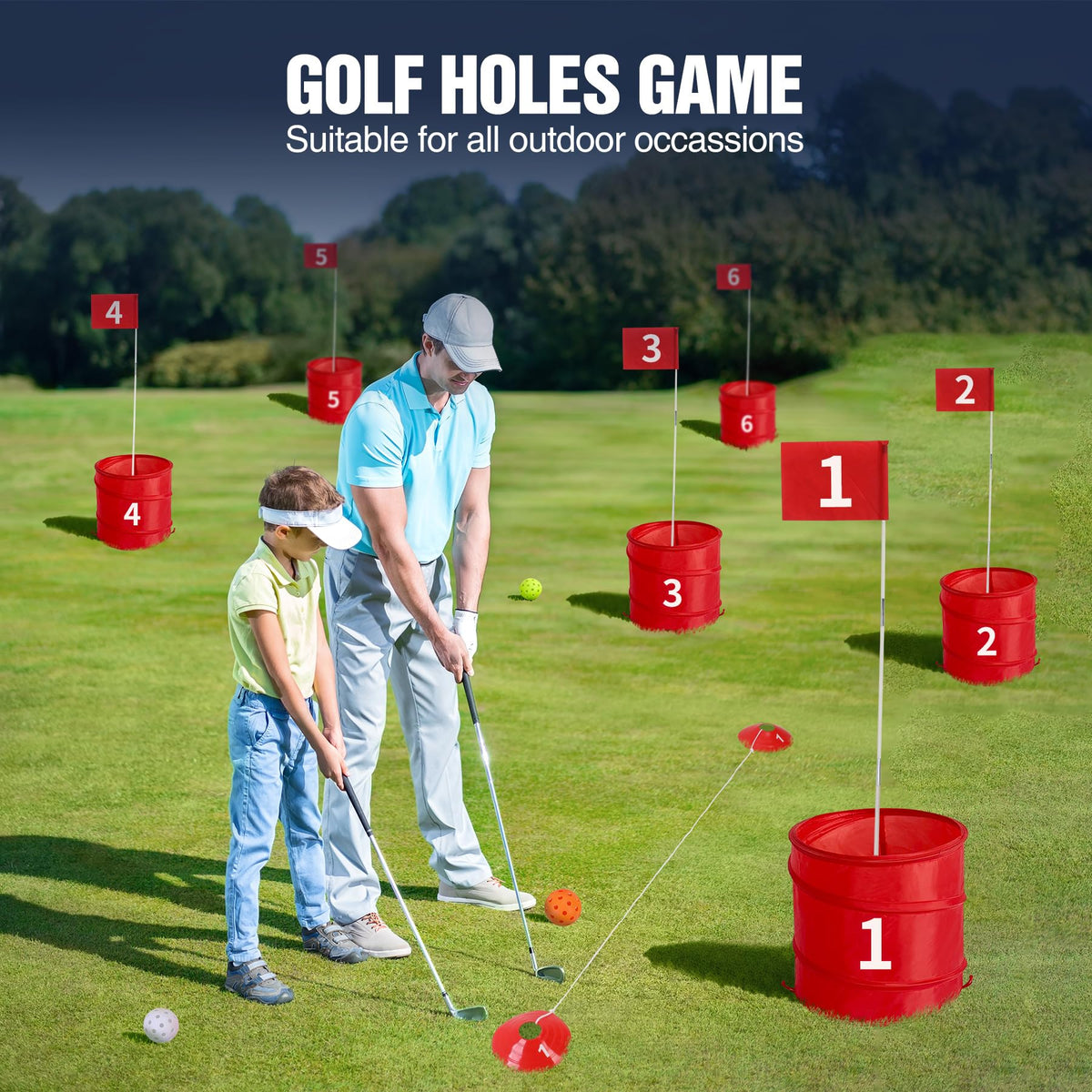 RedSwing Bucketgolf Game storage bag keeps components organized.