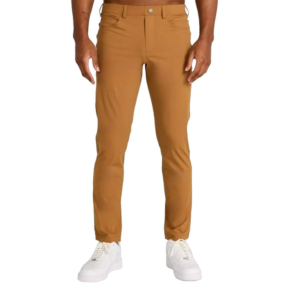 Redvanly Espresso Kent Trousers front view showing lightweight stretch fabric for easy movement.