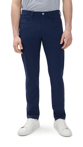 Redvanly Kent Pull-On Trouser Navy fabric close shows lightweight stretch for mobility