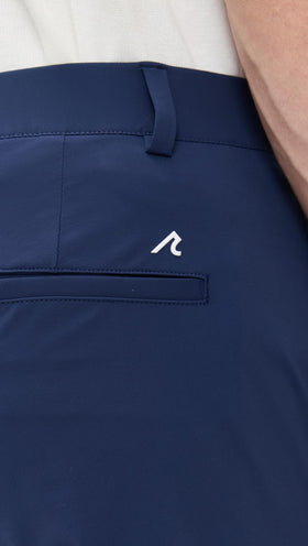 Redvanly Navy Halliday Jogger four-way stretch with wind and water resistance in wear.