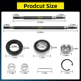 reemplazo rear axle shaft assembly for EZGO Medalist, reliable splined connection