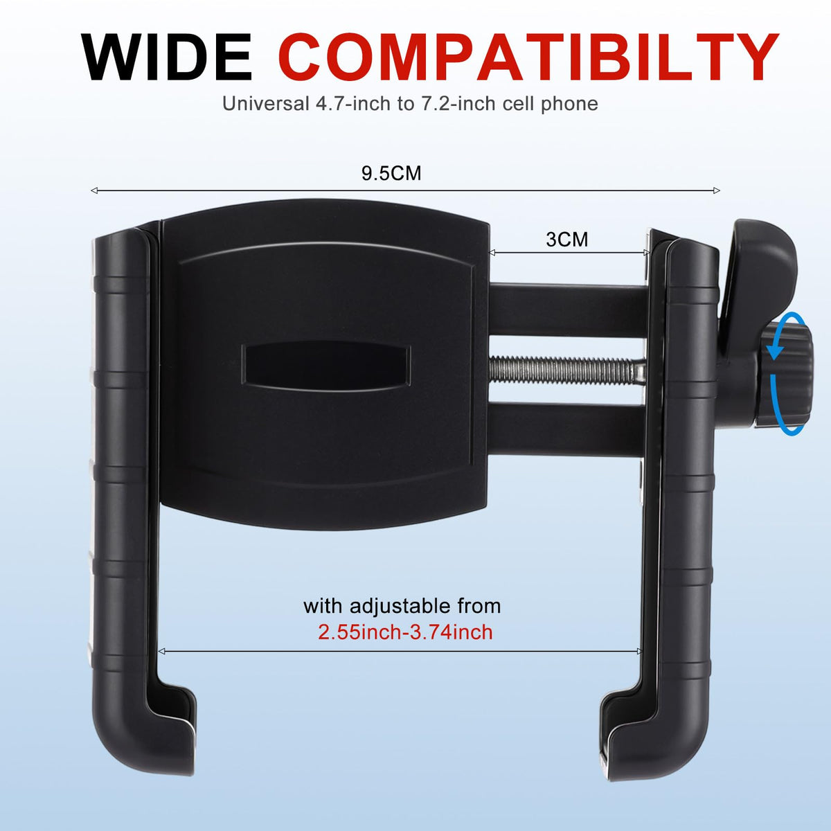 Relaxweex 360-degree rotation mount for flexible viewing angles.