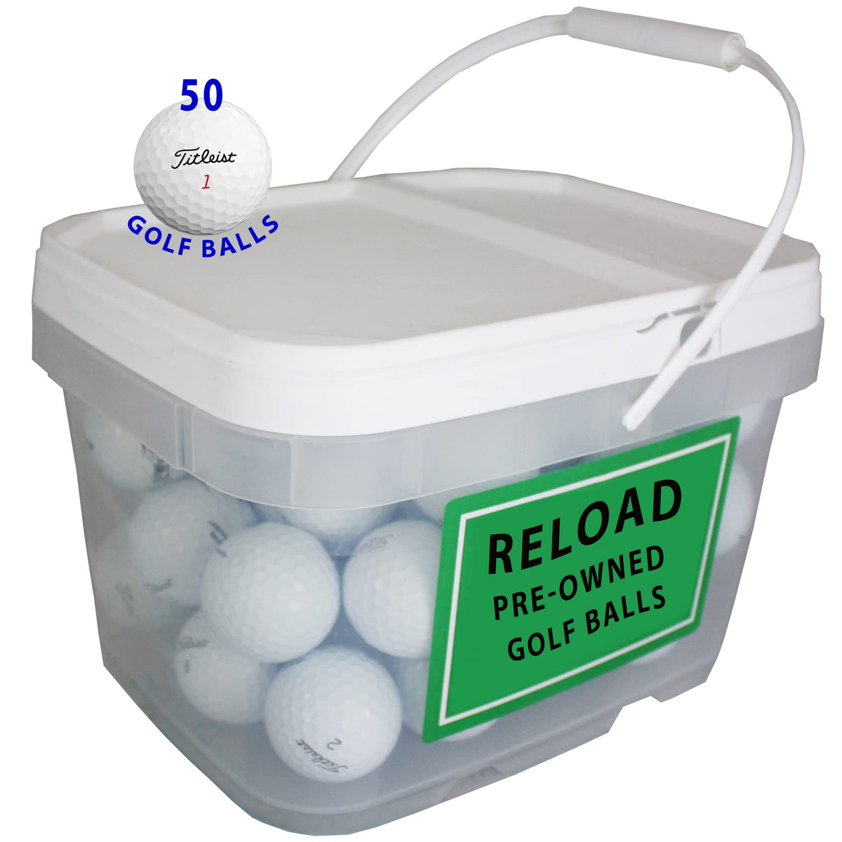 Reload Titleist Tour Soft second-quality balls front view for practice rounds