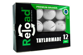 Reload TP5x preowned golf balls box showcases ready-to-play quality for practice.