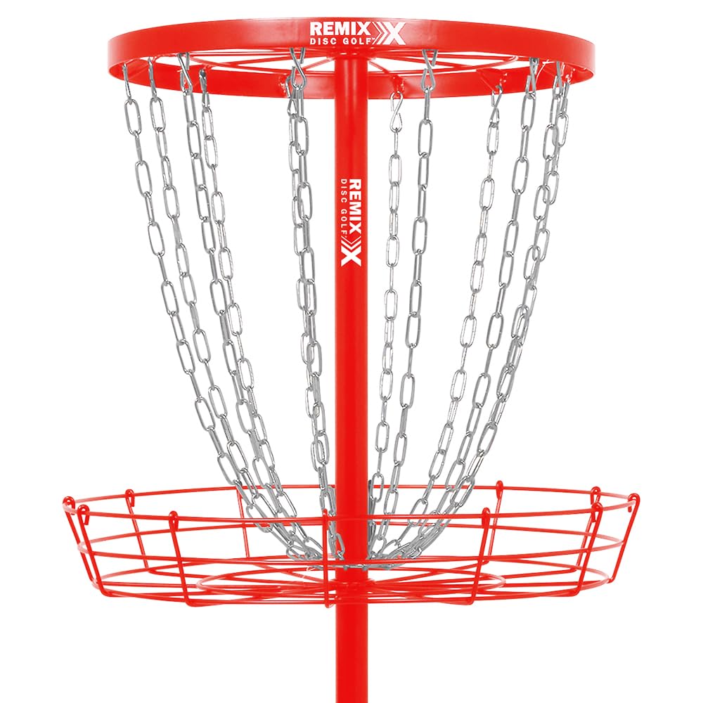 Remix Deluxe 12-Chain Basket showcasing zinc-coated chains for durability.