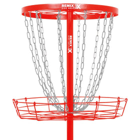 Remix Deluxe 12-Chain Basket showcasing zinc-coated chains for durability.