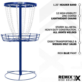Remix Deluxe 12-Chain Basket chains close-up shows durable zinc coating for longevity.