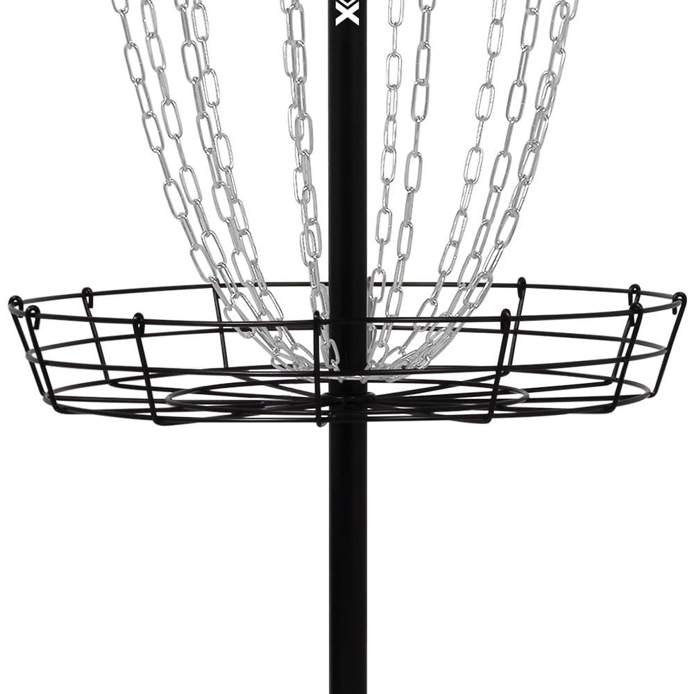 Remix Deluxe 12-Chain Basket top band 1.25 inch increases visibility on course.