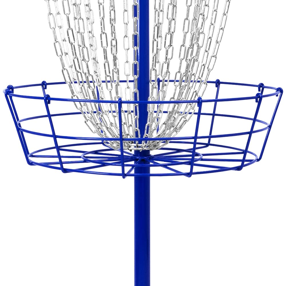 Remix Deluxe 24-Chain Basket portable design shown in backyard training.