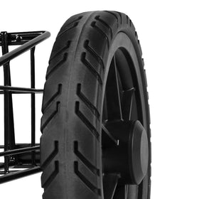 Remix Disc Golf Cart Black folded storage demonstrates simple breakdown for car trips