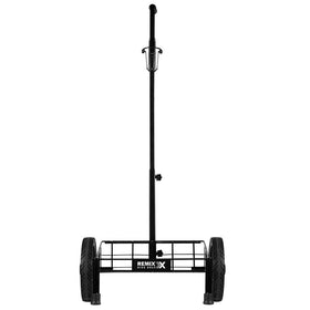 Remix Disc Golf Cart Black front view shows easy-access handle and compact profile