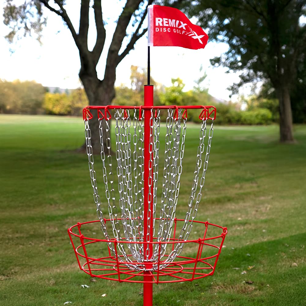 Remix Double Chain Basket black finish fits outdoor practice aesthetics.