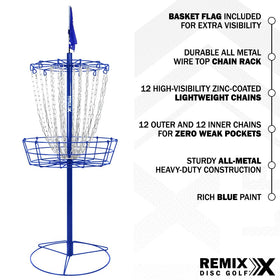 Remix Double Chain Basket metal chains closeup shows durable construction