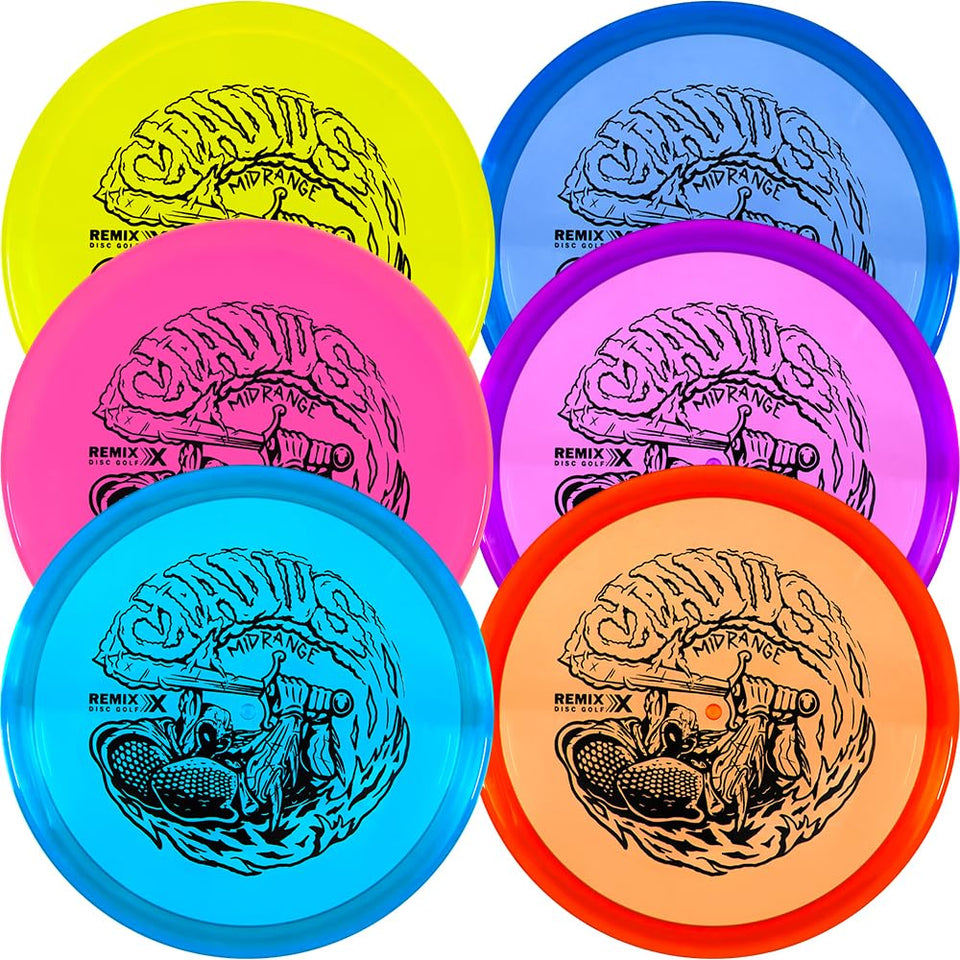 Remix Gladius midrange variety pack discs offer stable wind control for versatile play