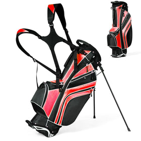 Renatone golf stand bag with 6-way dividers for organized club storage.