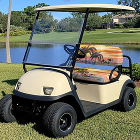 Renewold coconut tree sunset birds backrest cover complements seat protection.