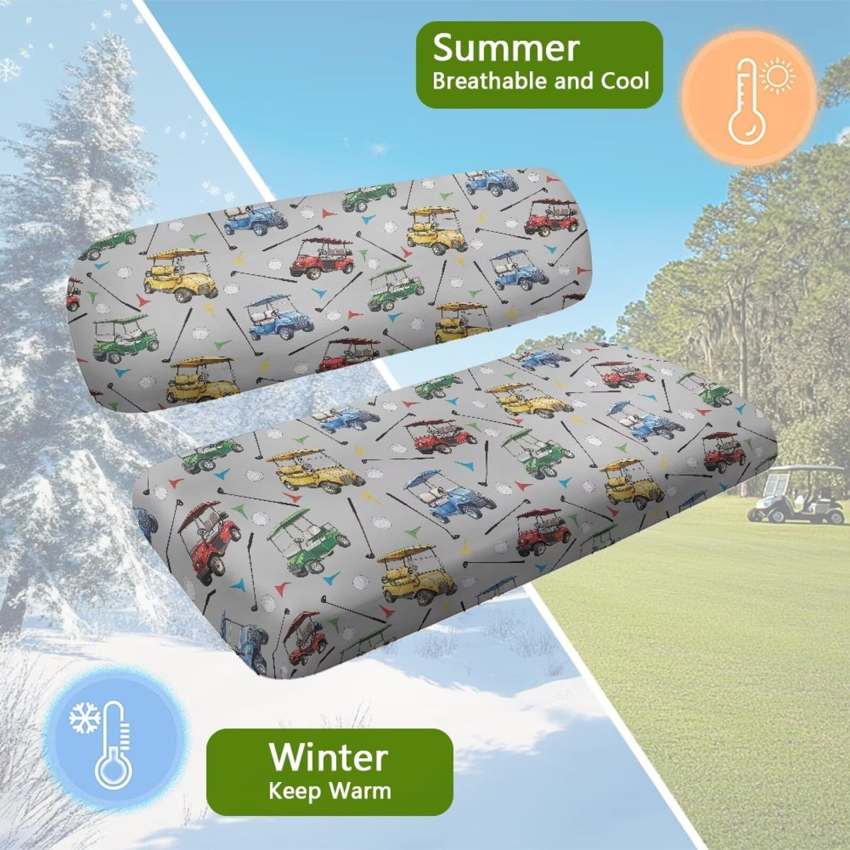 Renewold colorful pattern options for personalized outdoor golf cart