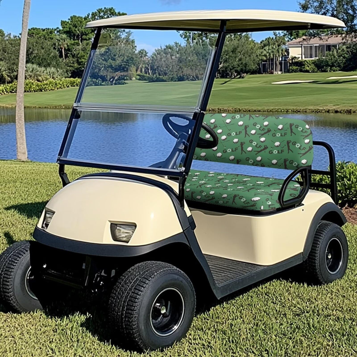 Renewold golf cart backrest cover guards the cushion while maintaining stylish appeal.