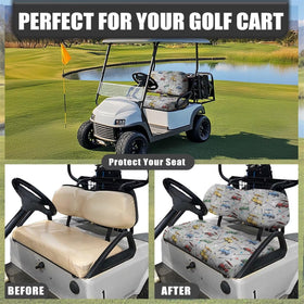 Renewold golf cart seat cover easy installation with elastic edge