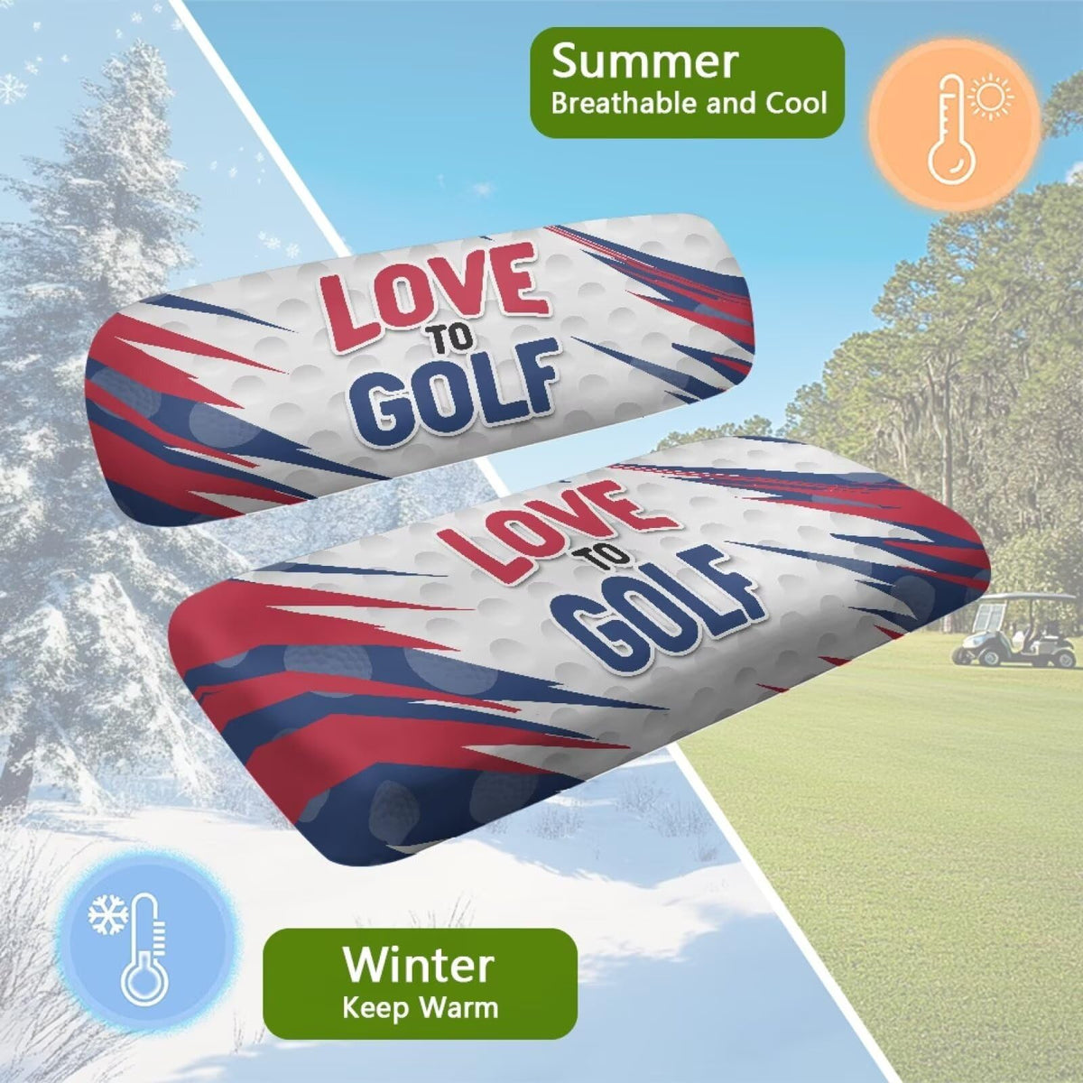 Renewold golf cart seat cover demonstrates easy installation and removal.