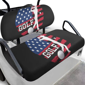 Renewold golf cart seat cover with full-coverage graphic design protects seats.