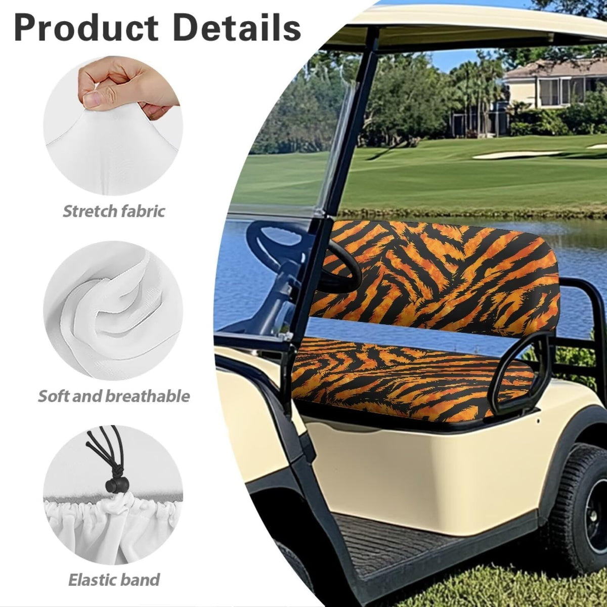 Renewold Tiger Print seat cover remains breathable in hot weather
