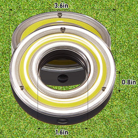 Retisee Glow Golf Hole Light showing multiple brightness modes for night play.