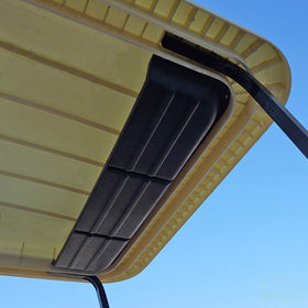 Revenge 88-inch roof top shelf keeps gloves and tools within easy reach.