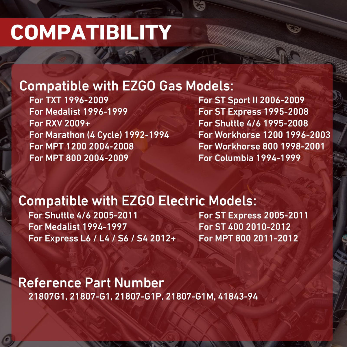 REVOTUNE EZGO compatibility chart indicating supported models