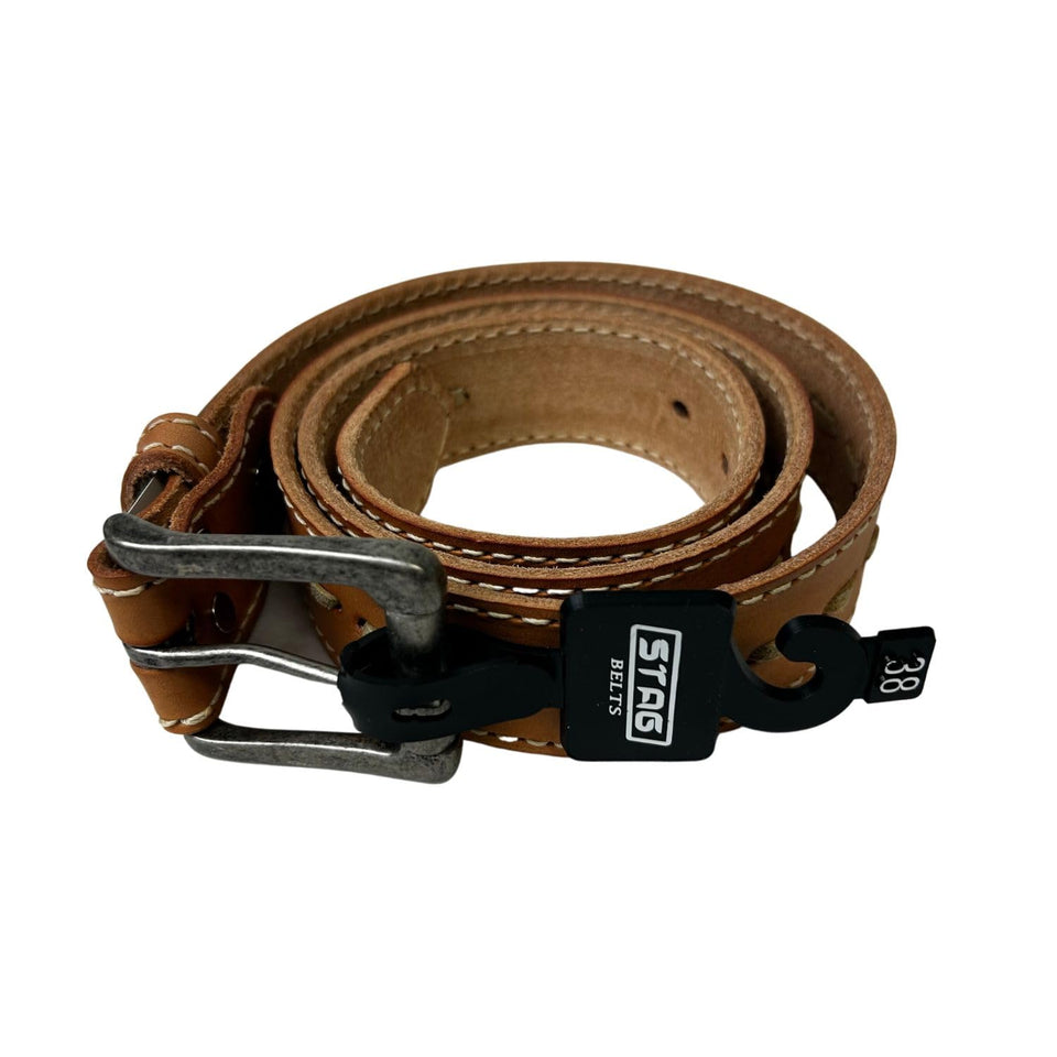 R.G. BULLCO belt with edge stitch for durable, refined everyday wear