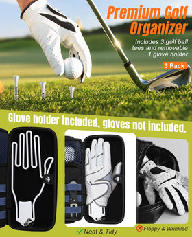Compact size fits in most golf bags for easy on course storage