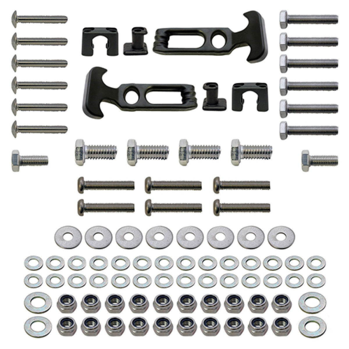 RHOX Red Hawk BOX-118 latch kit with hardware supports durable, reliable box mounting on golf carts.