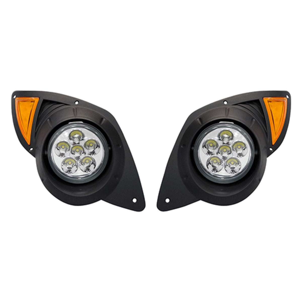 RHOX Red Hawk LGT-317L headlight front view improves golf cart visibility